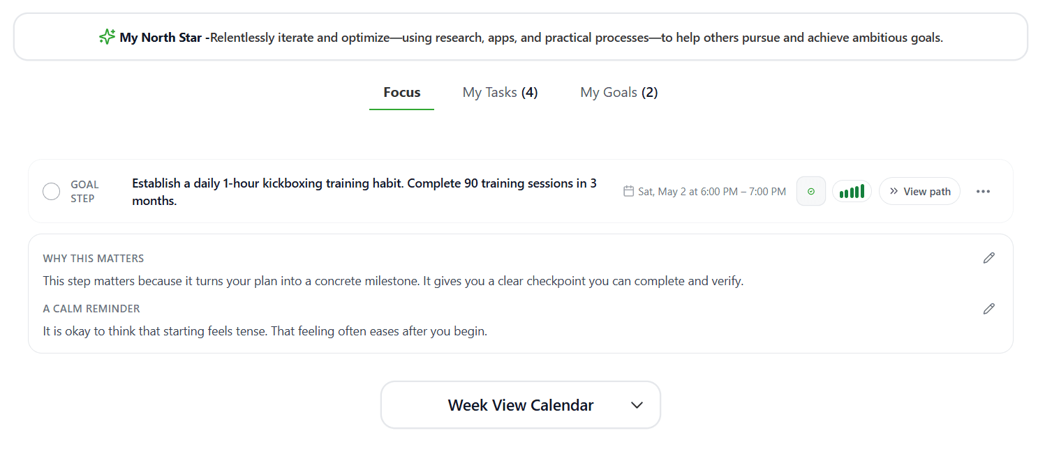 Goaliath dashboard preview